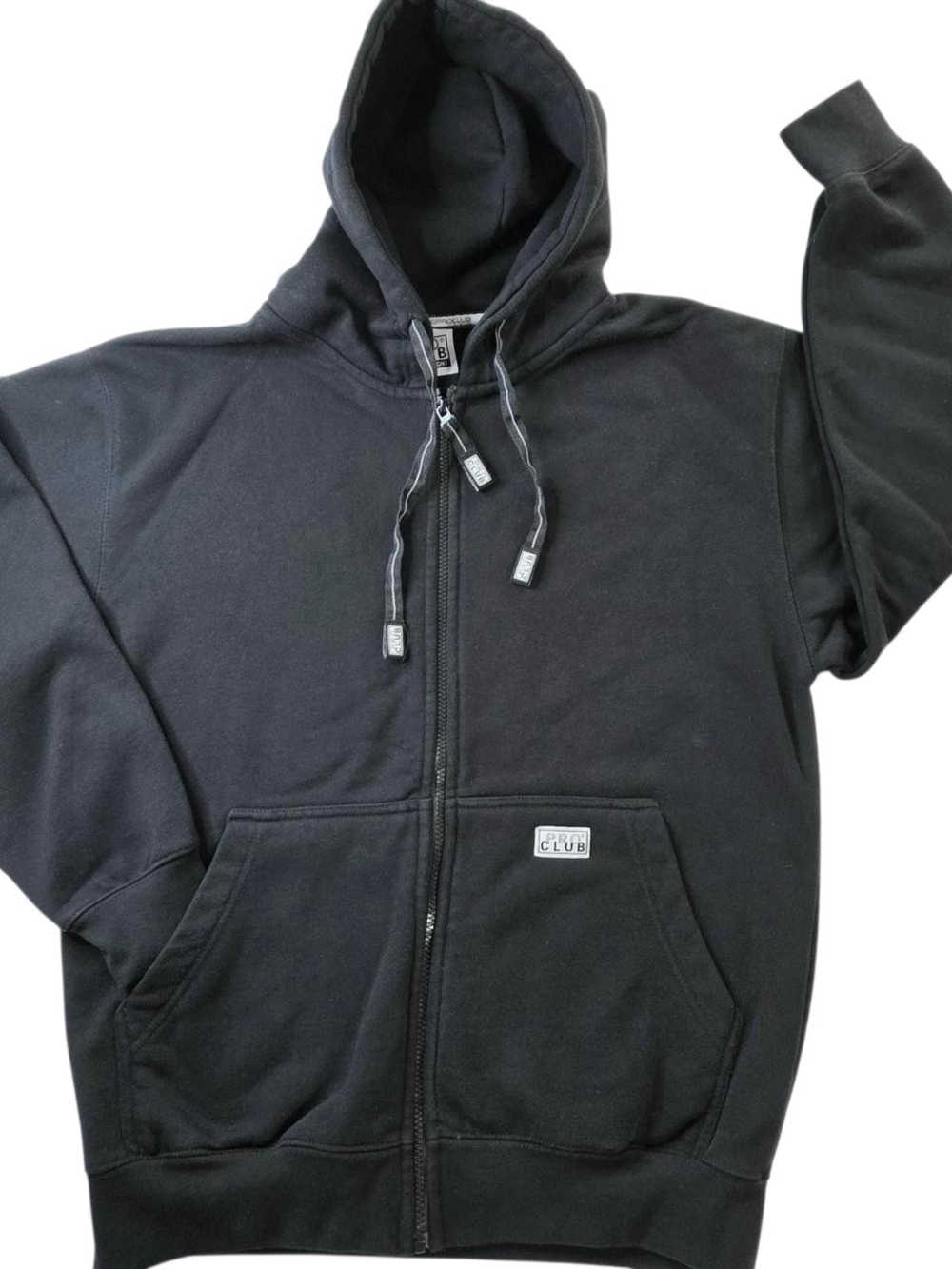 Black Full-Zip Hooded Jacket-Size M